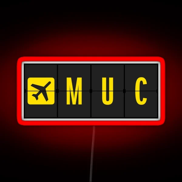 MUC Munich Airport RGB Neon Sign