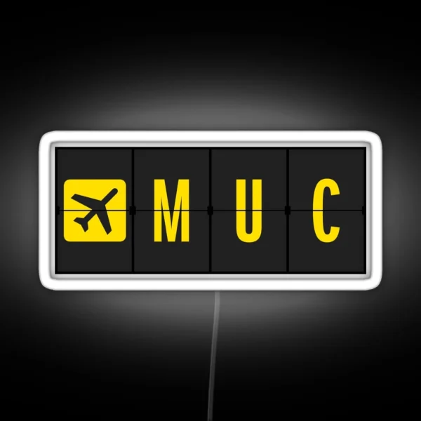 MUC Munich Airport RGB Neon Sign