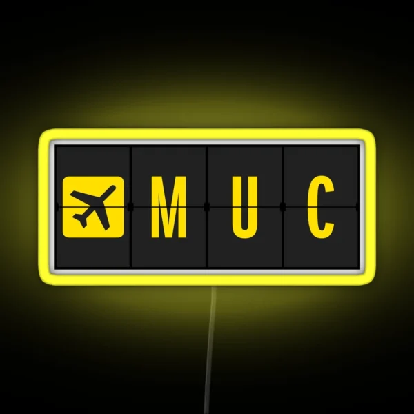MUC Munich Airport RGB Neon Sign