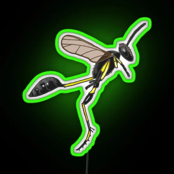 Mud Dauber Wasp RGB Neon Sign