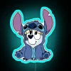 Vibrant Neon Muffin in a Stitch Onesie Wall Art Sign