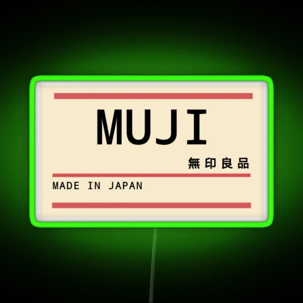 Muji Inspired Tag RGB Neon Sign