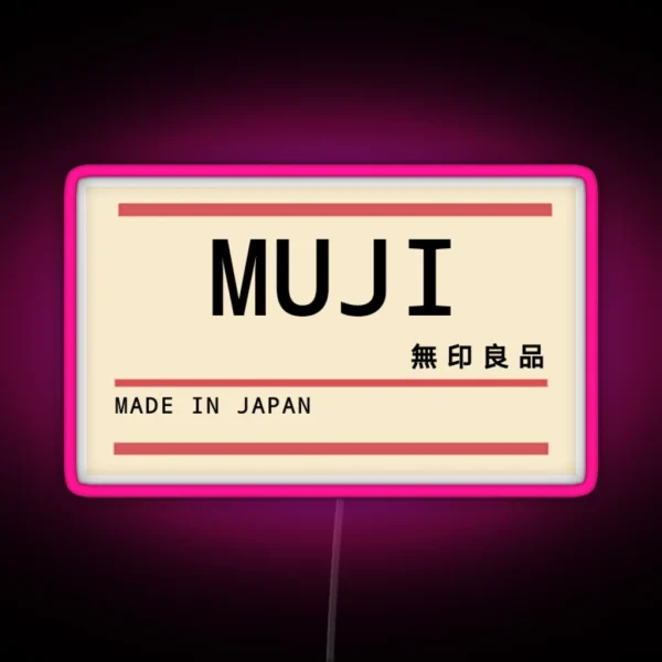 Muji Inspired Tag RGB Neon Sign