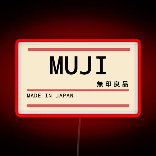 Muji Inspired Tag RGB Neon Sign