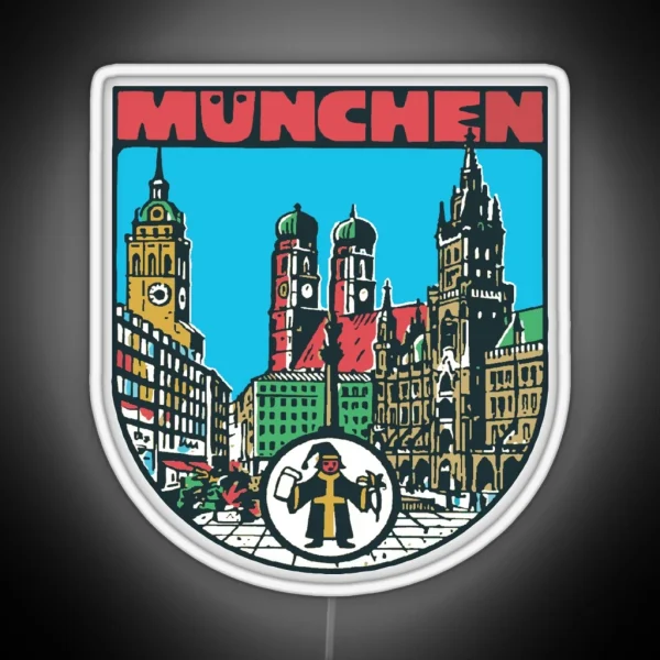 Munich Germany Vintage Style Decal RGB Neon Sign