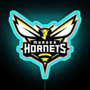 Murder Hornets Sports Logo RGB Neon Sign