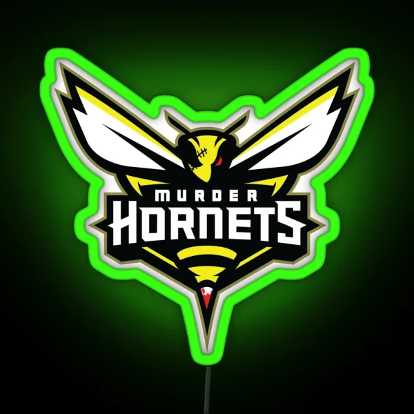 Murder Hornets Sports Logo RGB Neon Sign