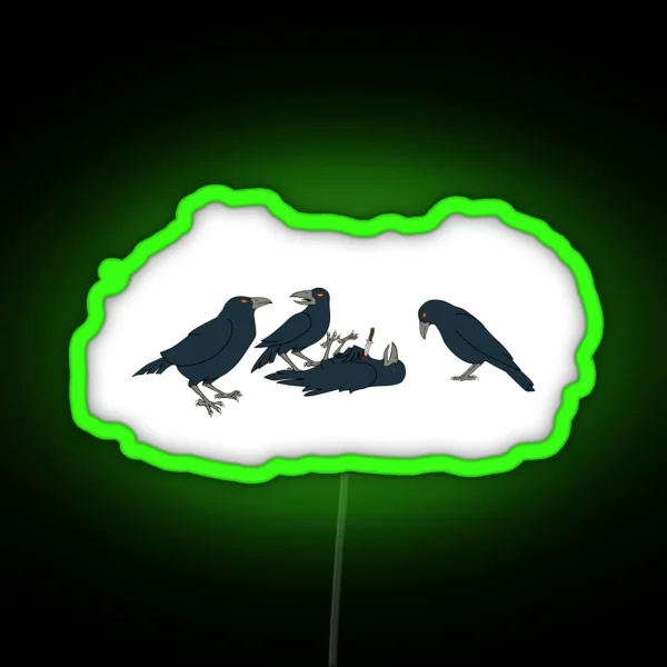 Murder Of Crows RGB Neon Sign