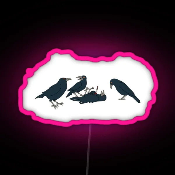 Murder Of Crows RGB Neon Sign