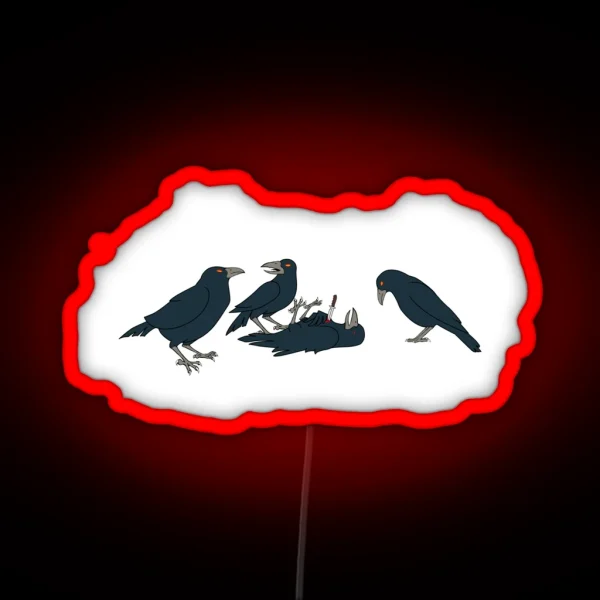 Murder Of Crows RGB Neon Sign
