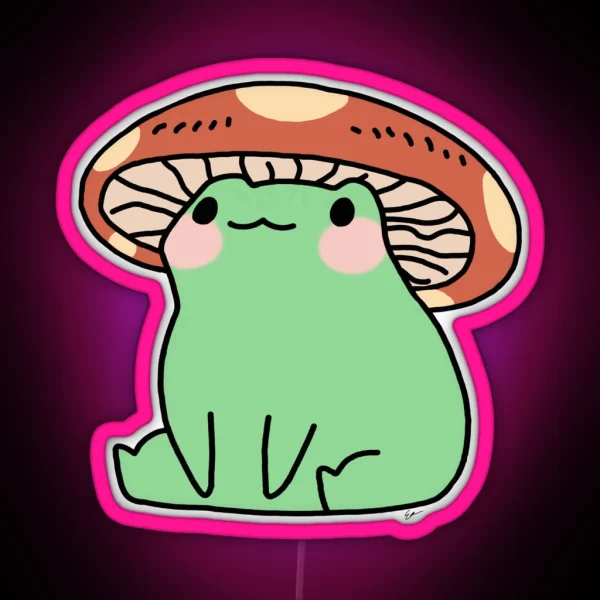 Mushroom Frog RGB Neon Sign