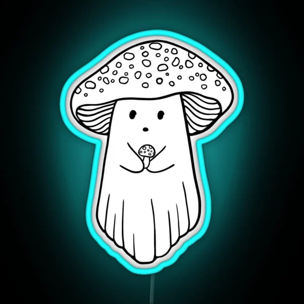 Mushroom Ghost RGB Neon Sign