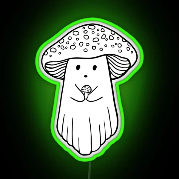 Mushroom Ghost RGB Neon Sign