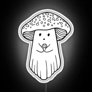 Mushroom Ghost RGB Neon Sign