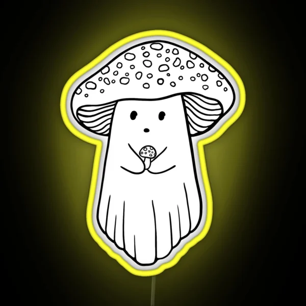 Mushroom Ghost RGB Neon Sign