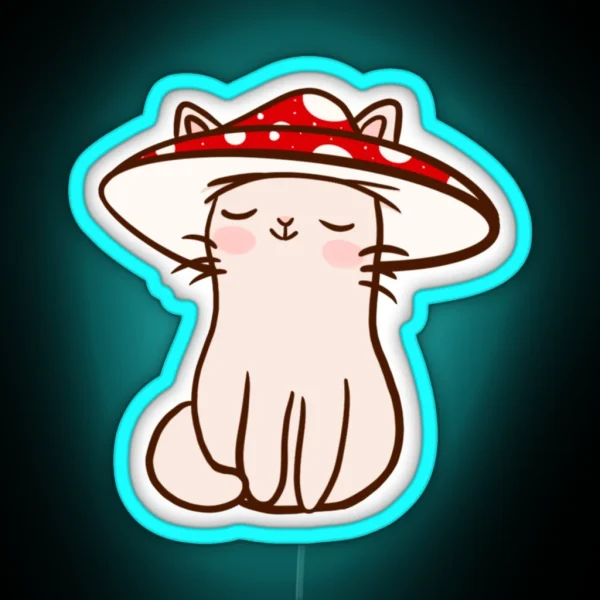 Mushroom Kitty RGB Neon Sign