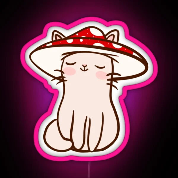 Mushroom Kitty RGB Neon Sign