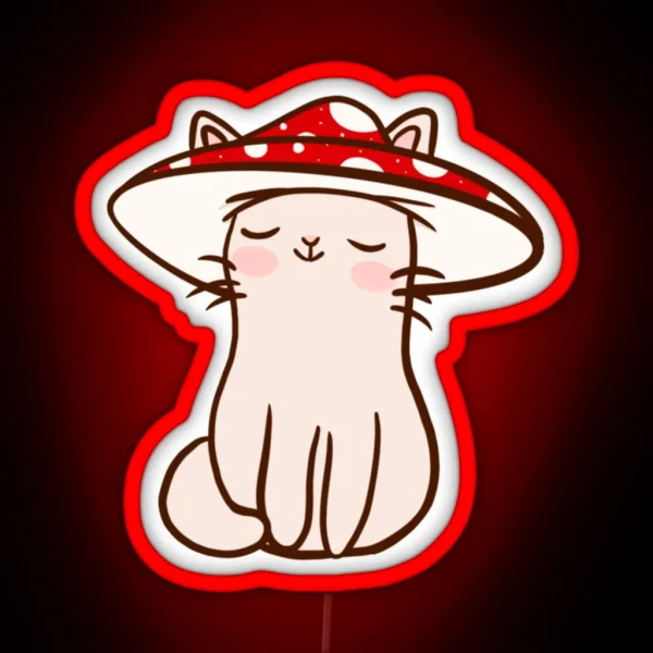 Mushroom Kitty RGB Neon Sign