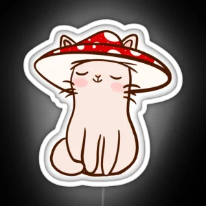 Mushroom Kitty RGB Neon Sign