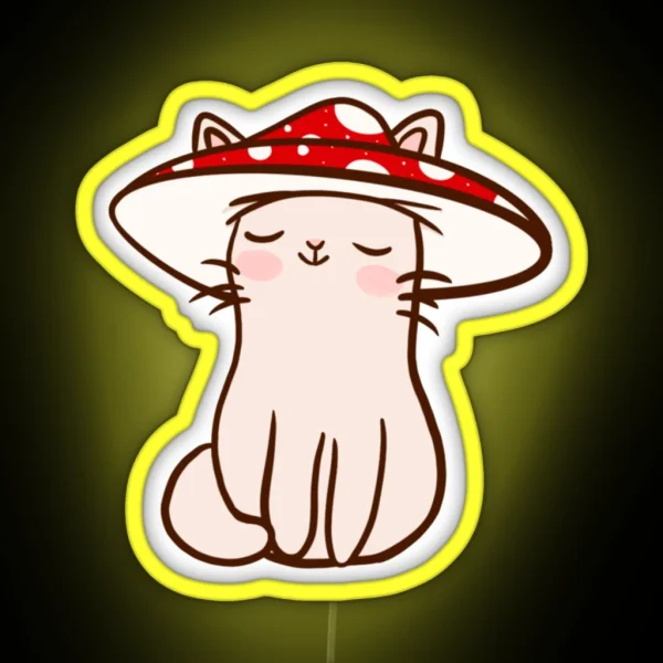 Mushroom Kitty RGB Neon Sign
