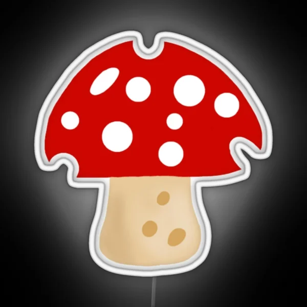 Mushroom Pattern Amanita Muscaria RGB Neon Sign