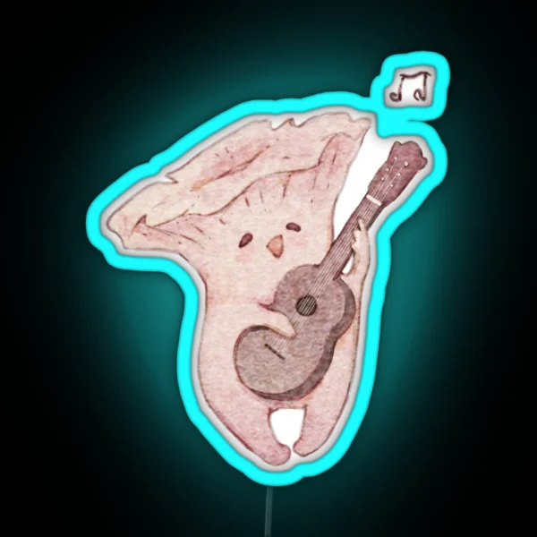Mushroom Playing A Very Happy Song RGB Neon Sign
