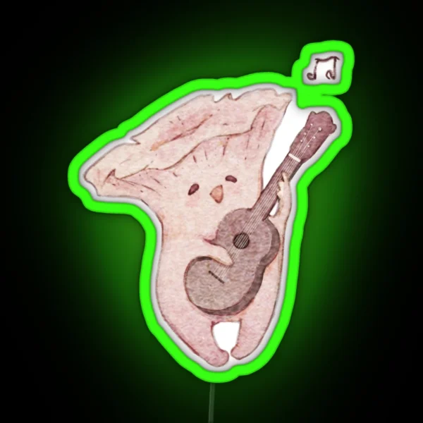 Mushroom Playing A Very Happy Song RGB Neon Sign
