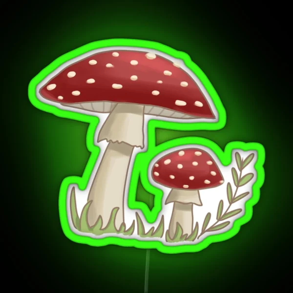 Mushrooms RGB Neon Sign