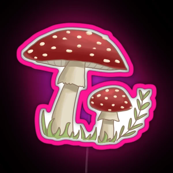 Mushrooms RGB Neon Sign