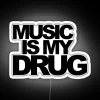 RGB Neon Music Is My Therapy Room Decor Accent Sign