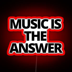 Music Is The Answer RGB Neon Sign