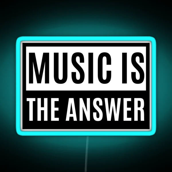 Music Is The Answer RGB Neon Sign