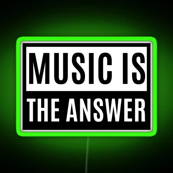 Music Is The Answer RGB Neon Sign