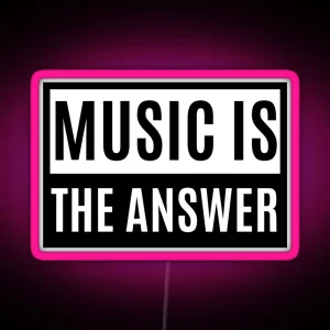 Music Is The Answer RGB Neon Sign