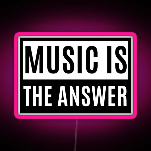 Music Is The Answer RGB Neon Sign