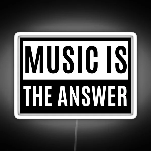 Music Is The Answer RGB Neon Sign