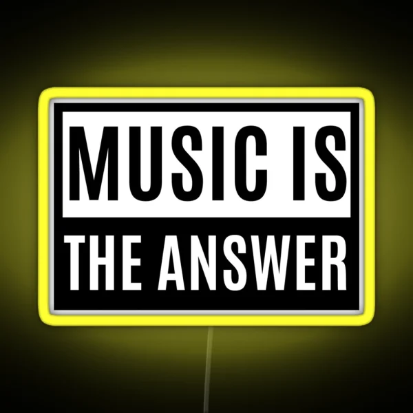 Music Is The Answer RGB Neon Sign