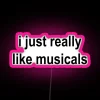RGB LED musical themed neon sign with colorful artistic display