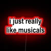 Musical Theater Enthusiast's Dream: Vibrant RGB Neon Sign Display