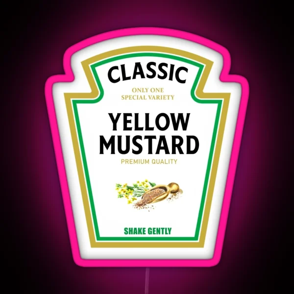 Mustard Halloween 2023 Costume Matching Family Group Couple Mayo Ketchup RGB Neon Sign