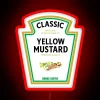 RGB Neon Sign: Colorful Condiment-Themed Family Costume Matching Wall Decoration.