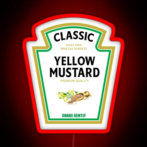 Mustard Halloween 2023 Costume Matching Family Group Couple Mayo Ketchup RGB Neon Sign