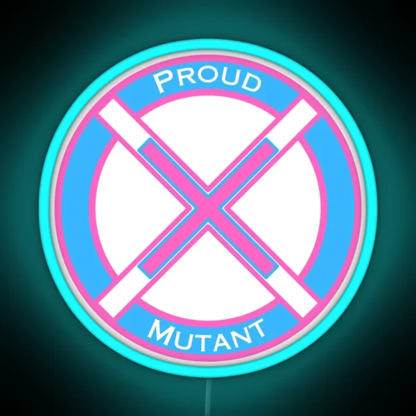 Mutant And Proud W Text RGB Neon Sign