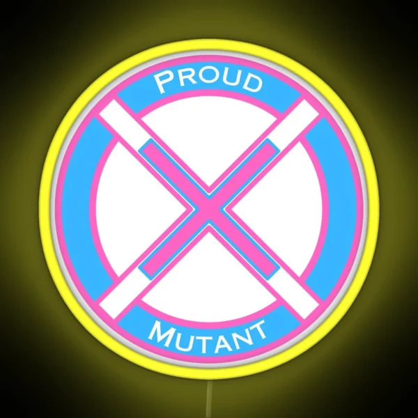 Mutant And Proud W Text RGB Neon Sign