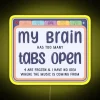 Addiction to information overload symbolized by colorful modern office decor