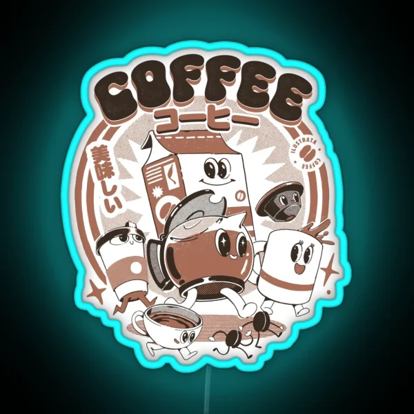 My Coffee Friends RGB Neon Sign