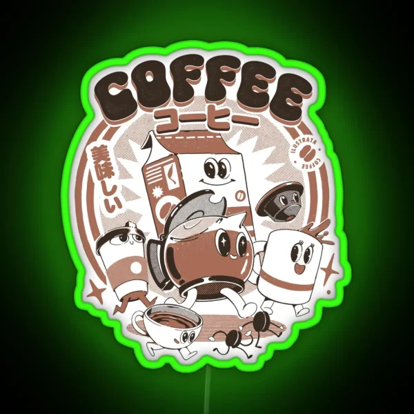 My Coffee Friends RGB Neon Sign