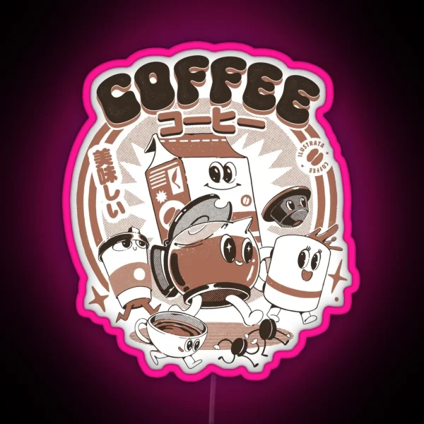 My Coffee Friends RGB Neon Sign