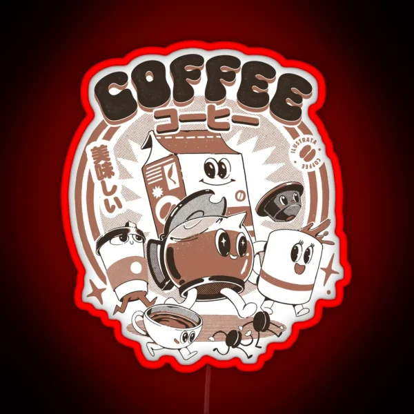 My Coffee Friends RGB Neon Sign