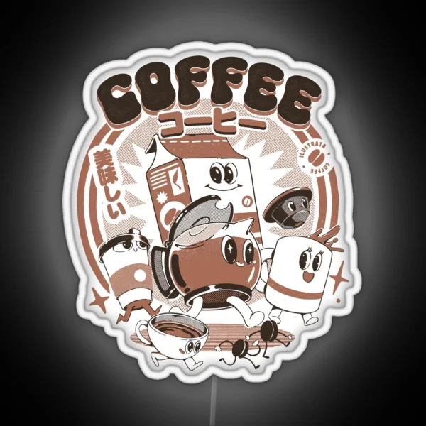 My Coffee Friends RGB Neon Sign